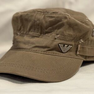 Giorgio Armani Distressed Cotton Cadet Hat Adjustable